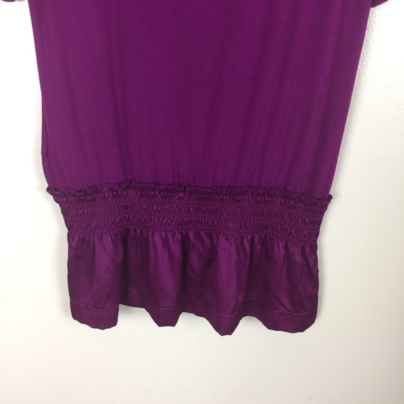 DKNY Short Sleeve Smocking Detail Top Size S - Picture 4 of 8